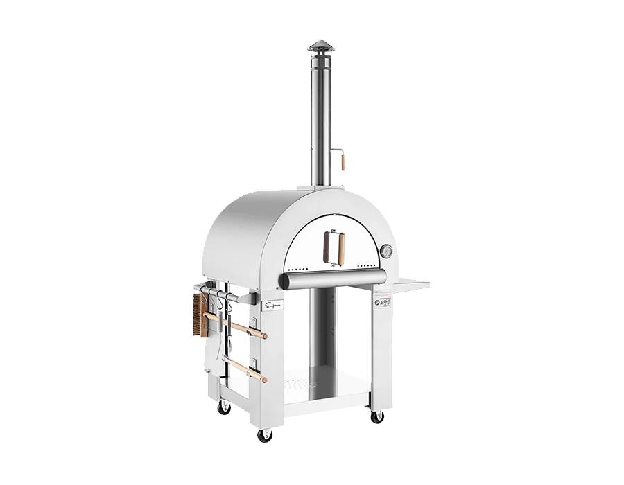 Empava Outdoor Wood Fired Pizza Oven With Side Table